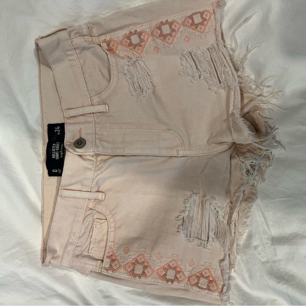 Vintage Hollister pale pink jean shorts